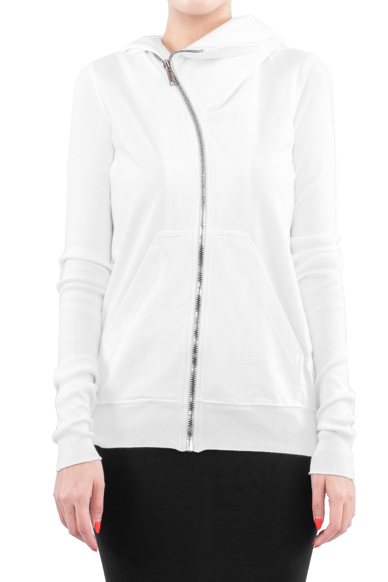 Shop DRKSHDW BY RICK OWENS MOUNTAIN HOODIE WHITE | LARMOIRE