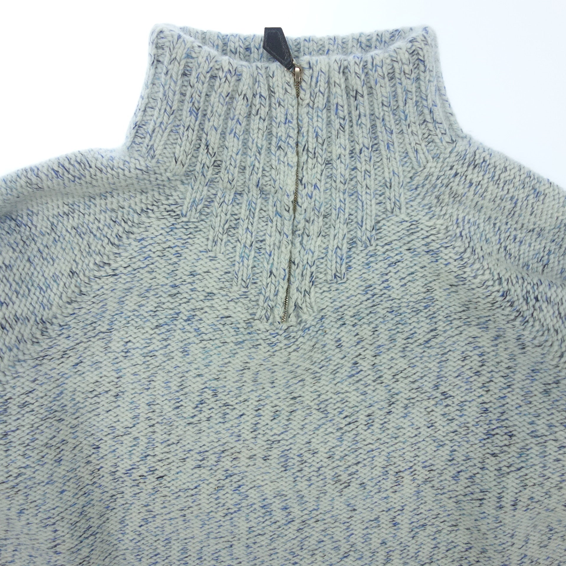 HERMES】エルメス ピュアカシミヤ ハーフジッププルオーバーニット