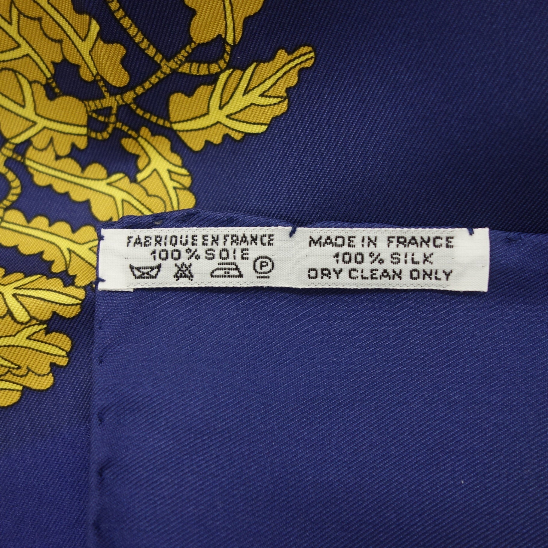 HERMES】エルメス カレ90 chapeau 脱帽 スカーフ シルク100％ ブルー