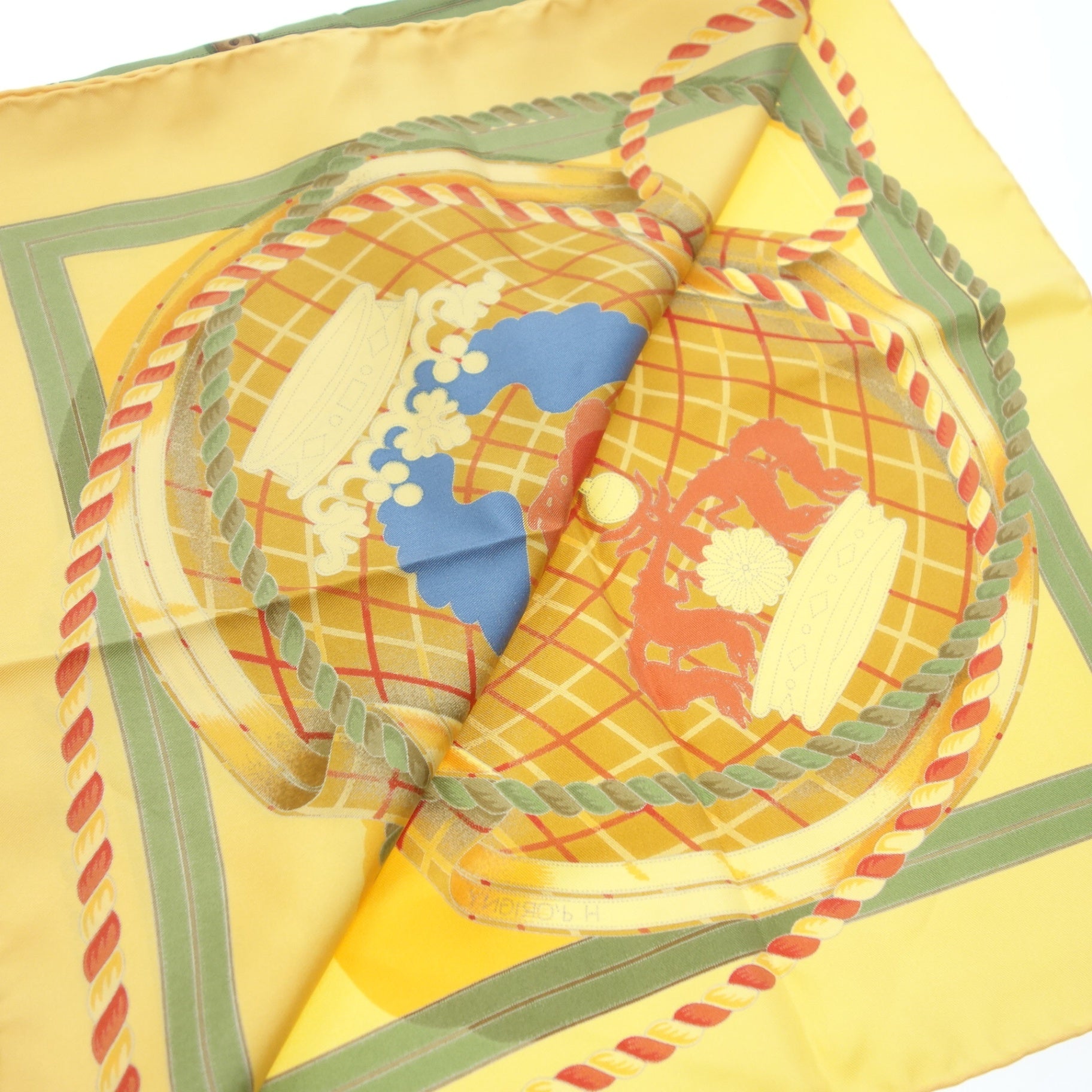 HERMES】エルメス カレ90 GRANDE TENUE 馬の礼装 スカーフ シルク100