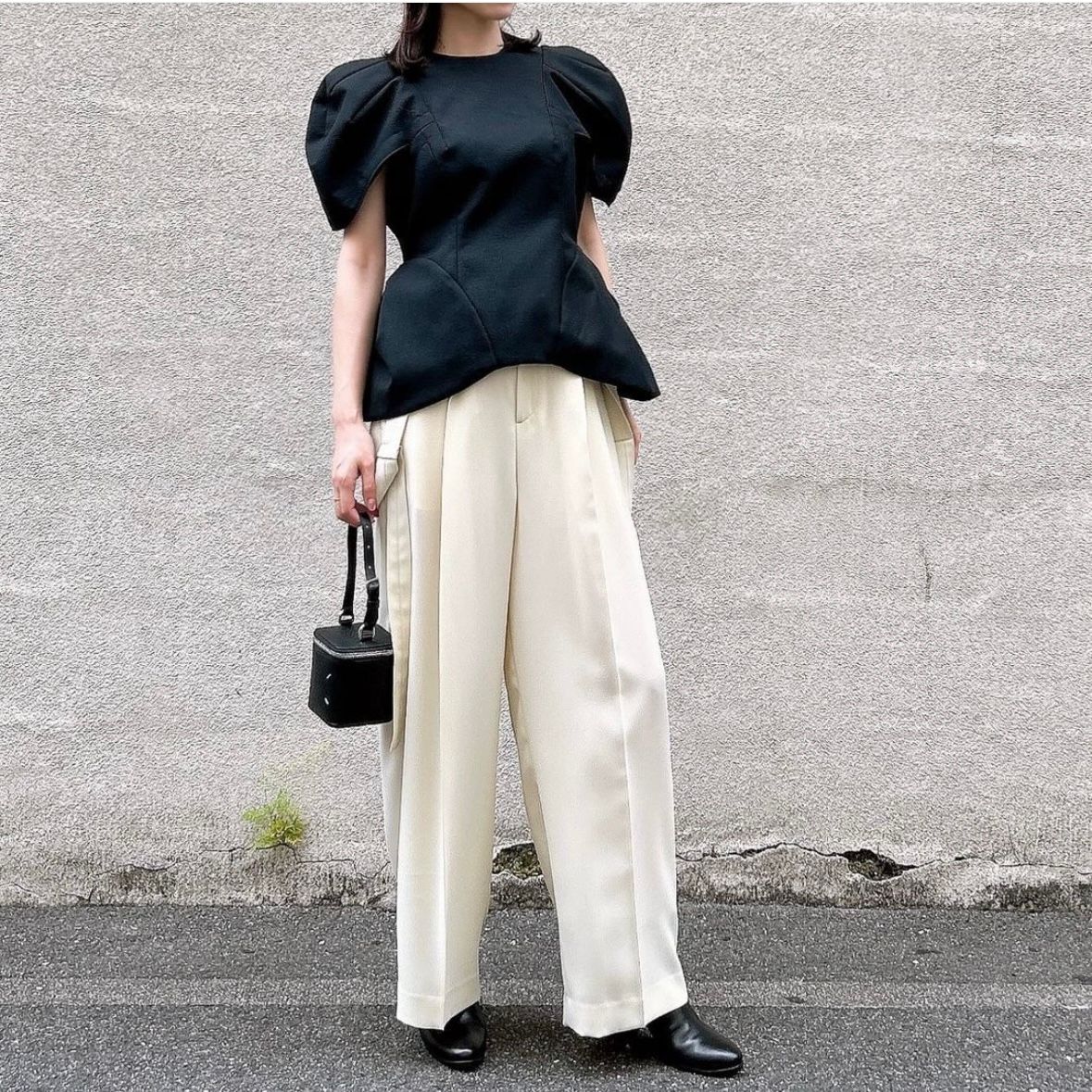 ENFOLD - STRAP TROUSERS / パンツ / サスペンダーパンツ / アイボリー