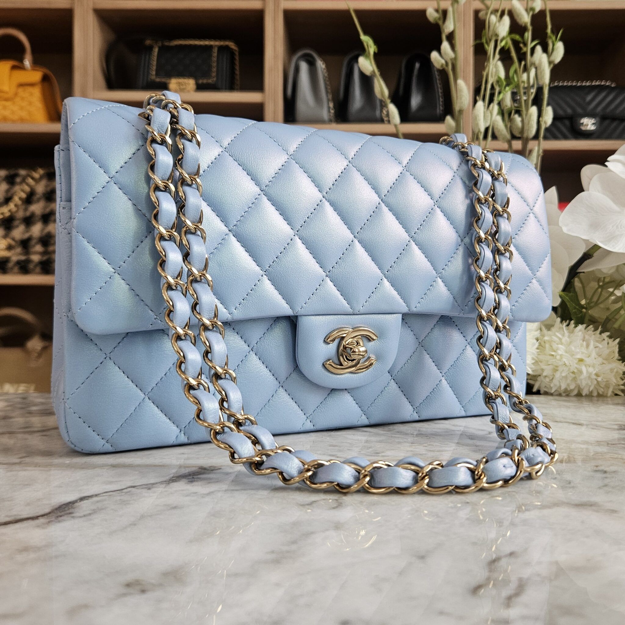 Stunning limited edition light Blue Classic Flap