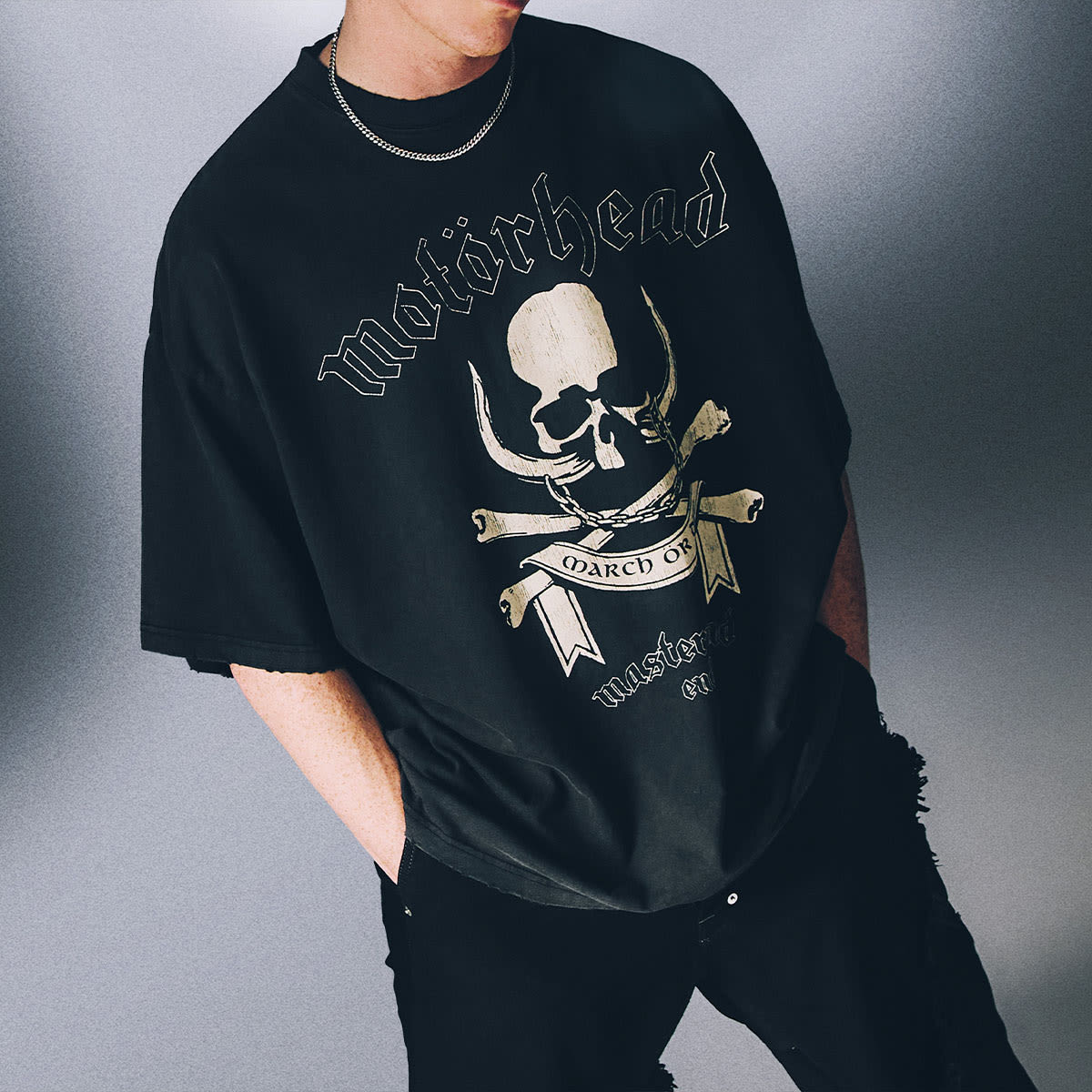 END. x MASTERMIND WORLD x Motorhead March or Die T-Shirt (Black