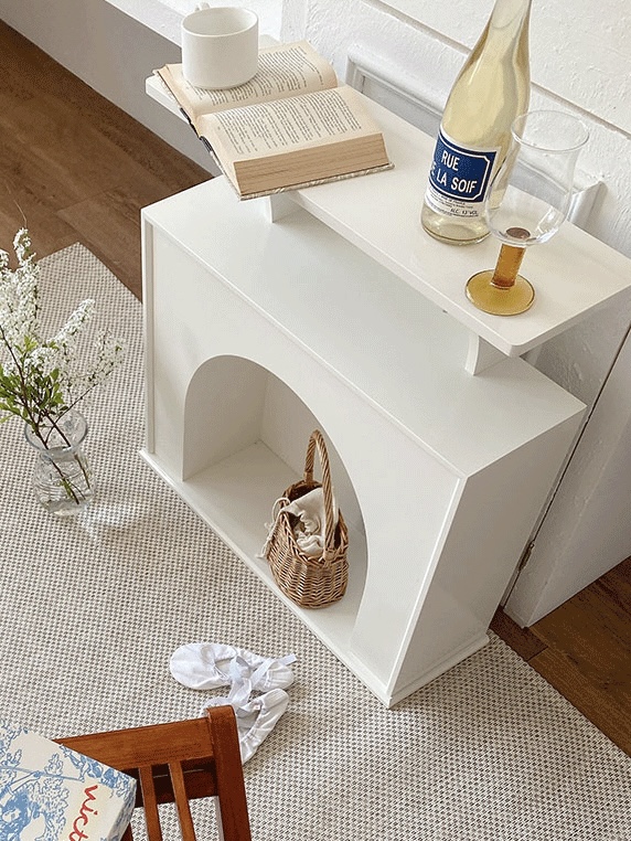 french mini mantelpiece - ホワイトフレンチマントルピース リビング