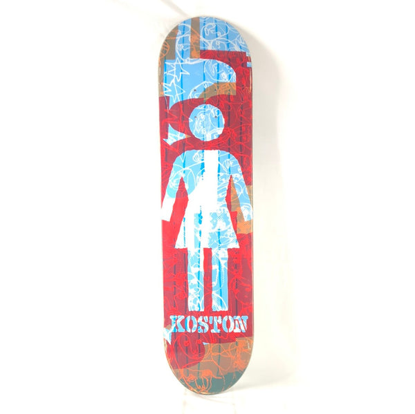 Girl Eric Koston OG Logo With Faces in Background Red/Blue/Orange