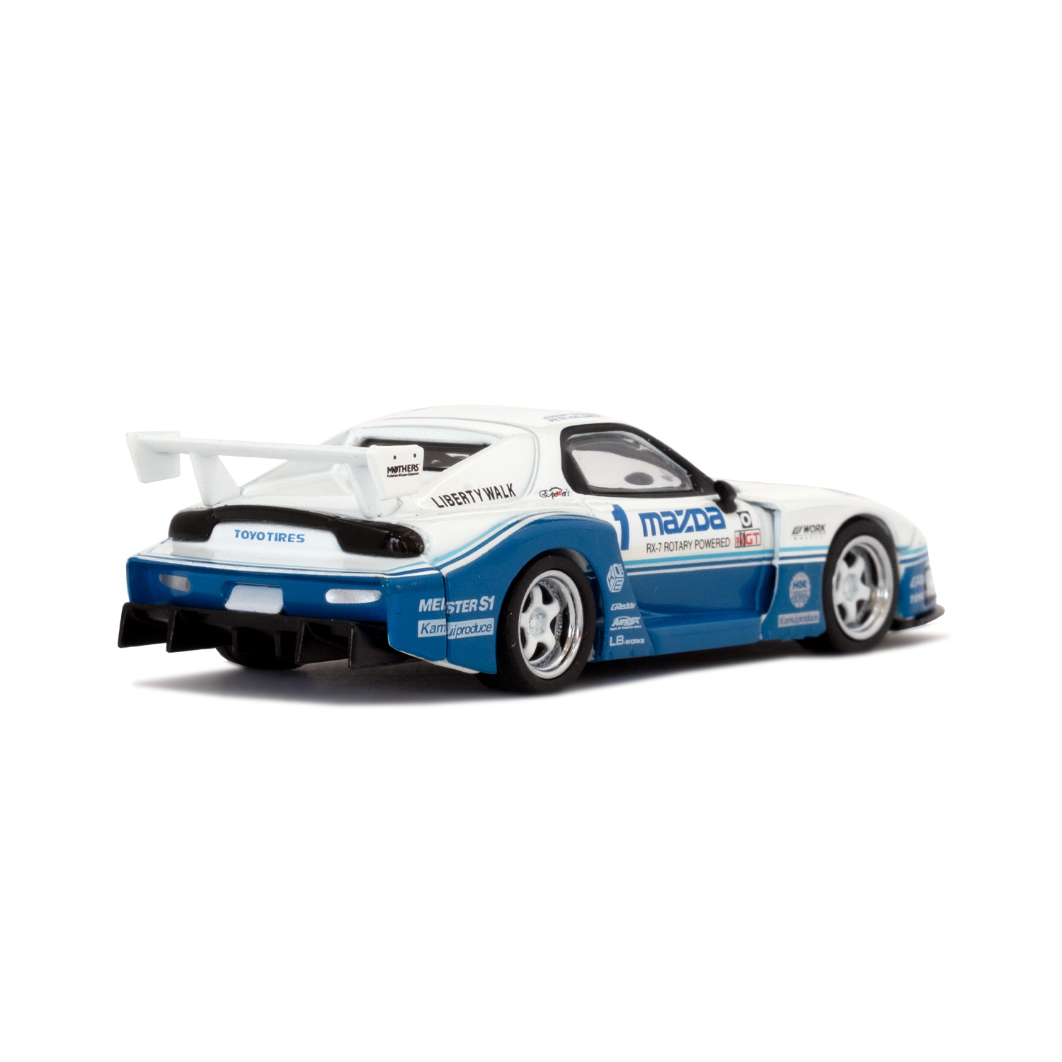 MINI-GT 1/64 Mazda RX-7 LB-Super Silhouette White×Blue - LB-ONLINE