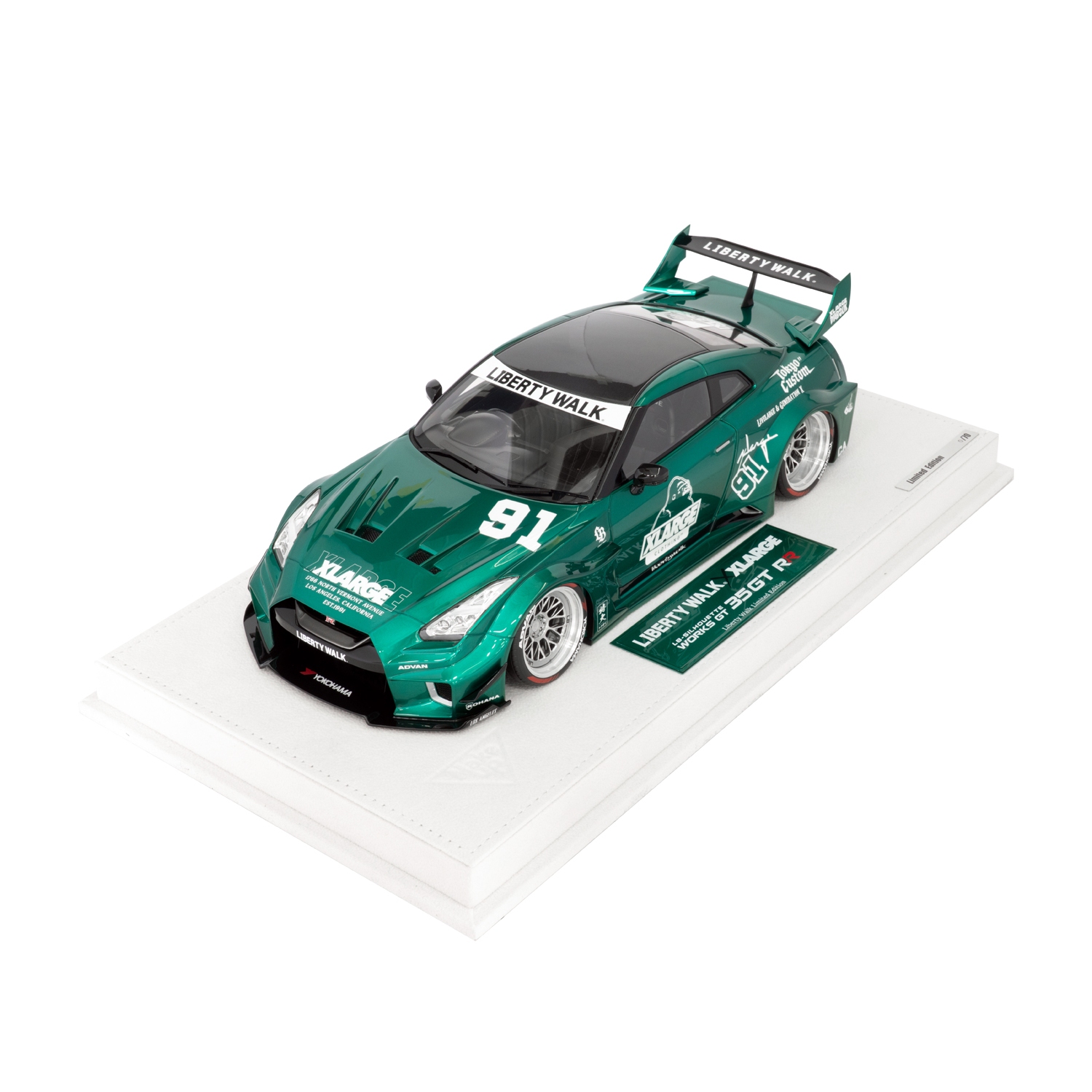 LIBERTY WALK×XLARGE 1/18 Make UP LB-Silhouette WORKS GTR GREEN