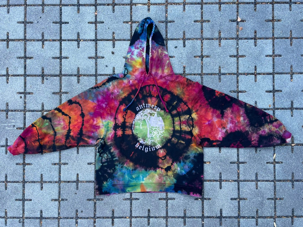 Rainbow Tie Dye Antwerp Belgium Raf SImons Archive Redux Hoodie