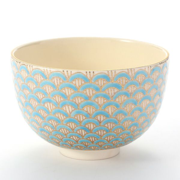京焼・清水焼 抹茶碗 K0096 金彩青海波 480ml | ブランド洋食器専門店