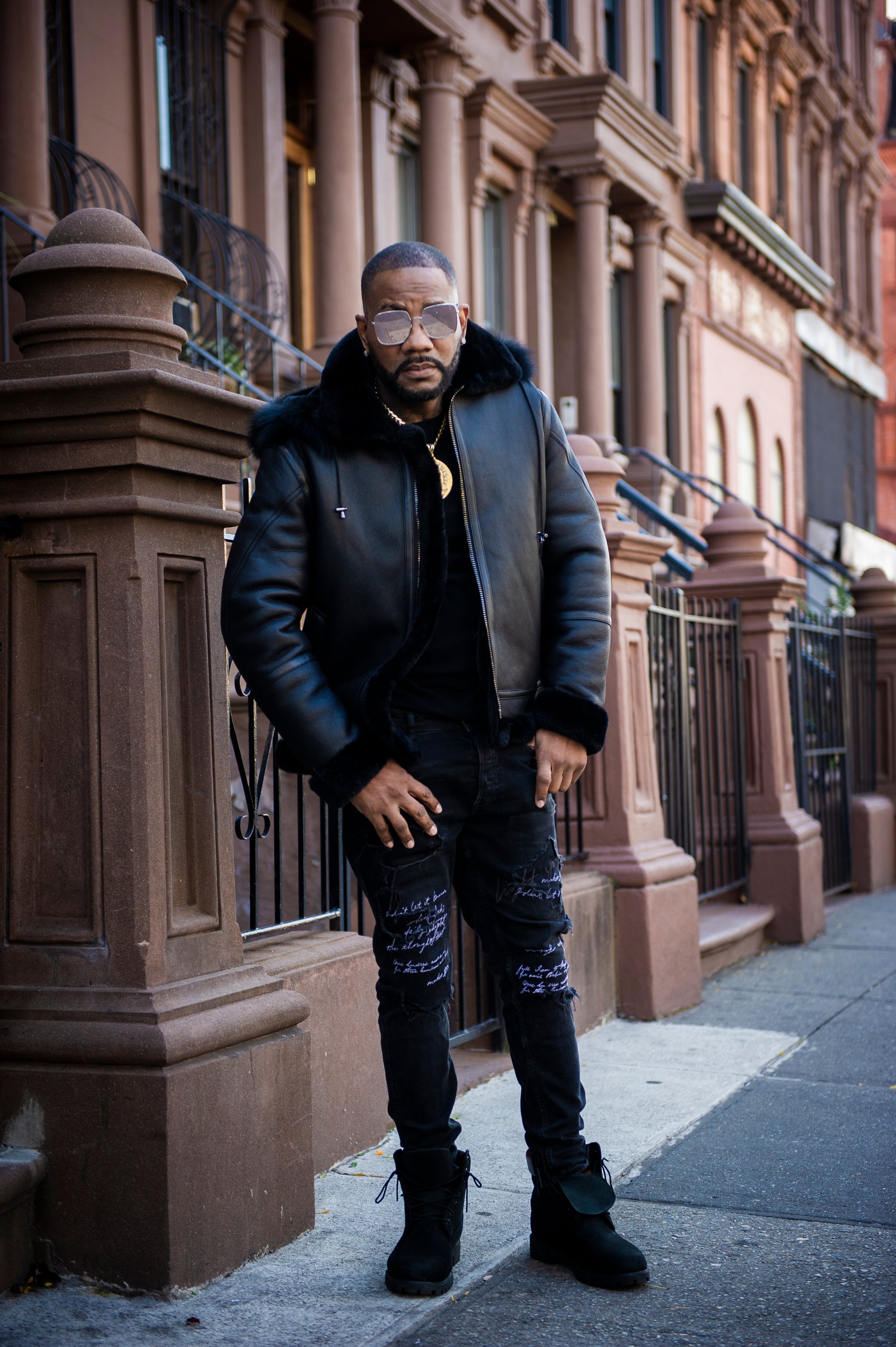 Men's B-3 Bomber Classic Sheepskin Shearling [Black] – LeatherKloset