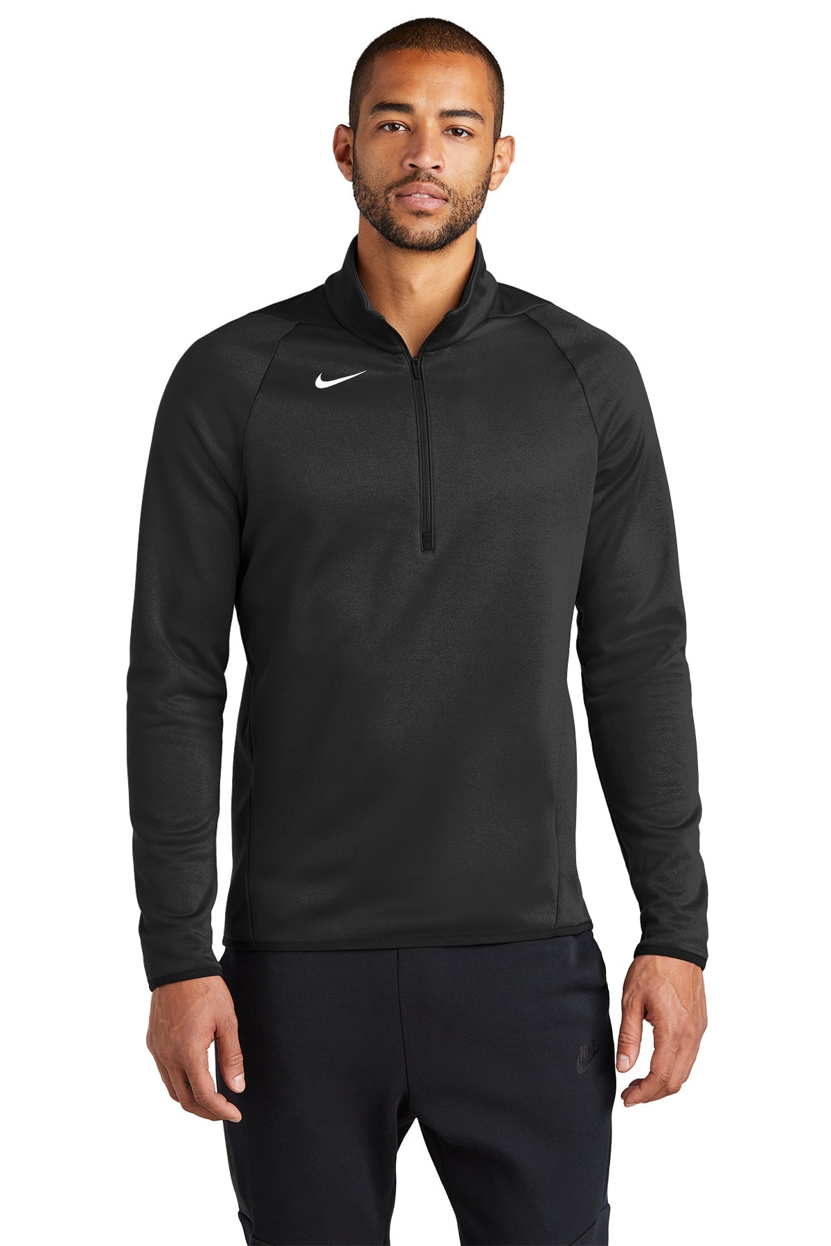 Branded Nike Therma-FIT 1/4-Zip Fleece CN9492 Team Black