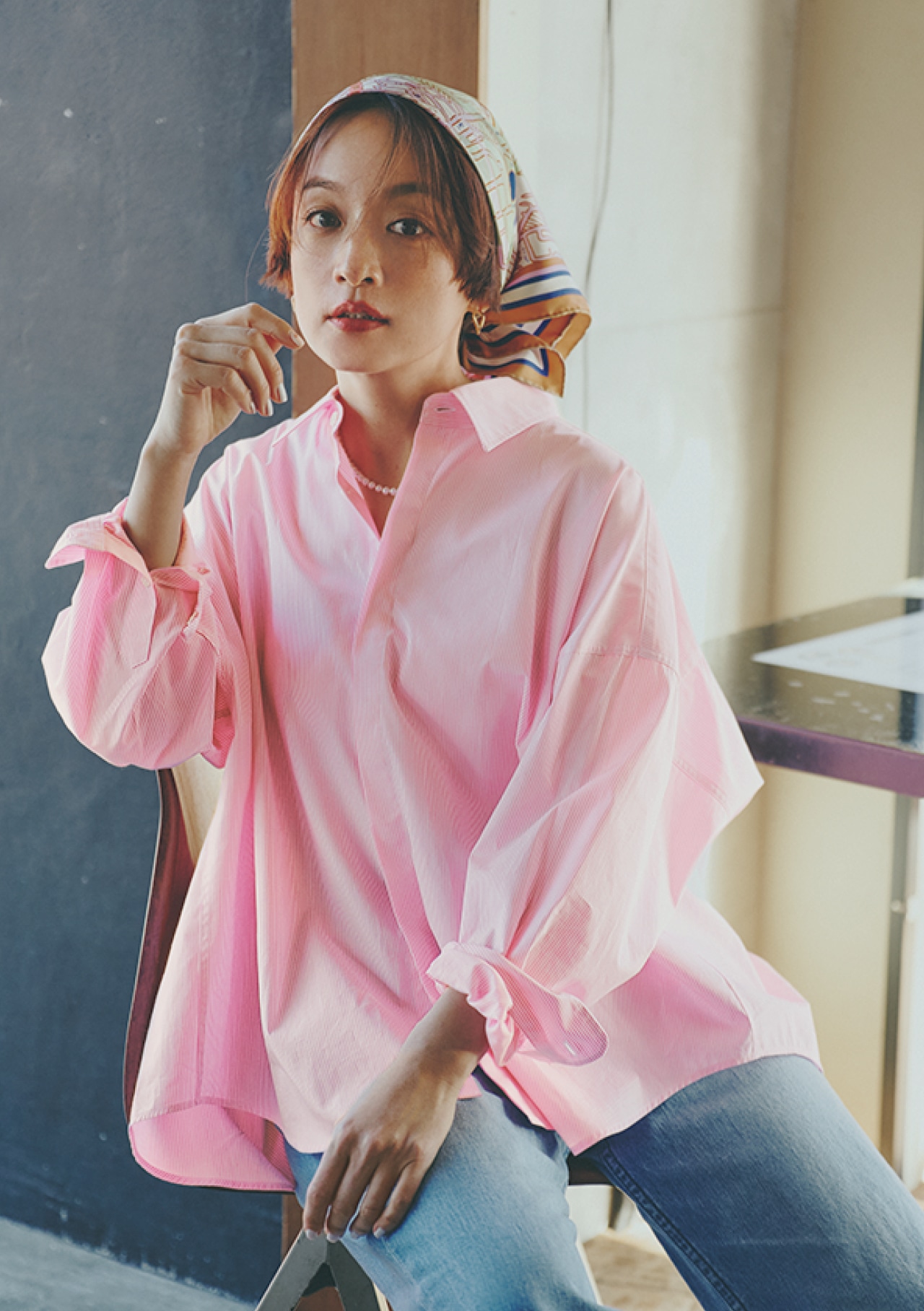 春らしさ満開！【DEAR DAYS】の名品“抜け感シャツ”に、新色ピンク