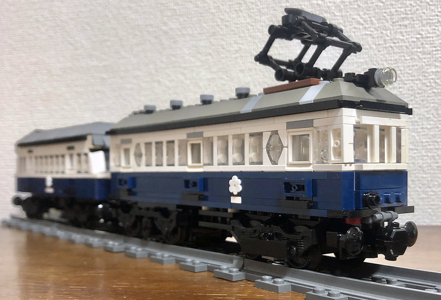 鉄道作品日本形】 上田交通モハ5250形「丸窓電車」とクハ250形: Lego