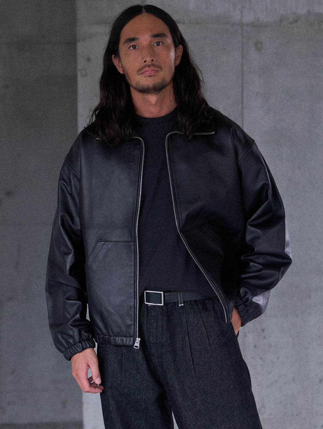 PREMIUM BLACK FULLZIP SPORTS LEATHER JACKET – リーバイス®公式