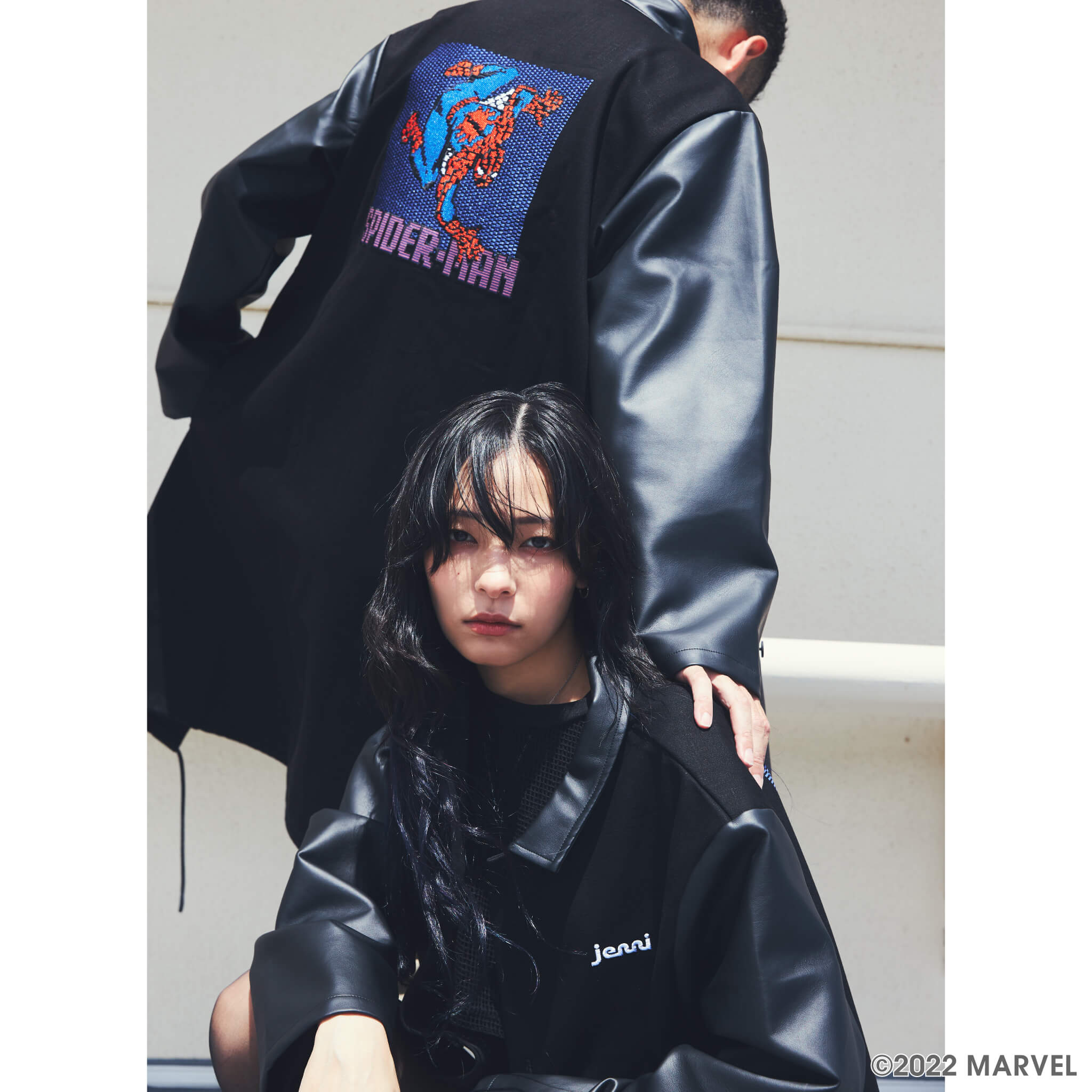 JENNI / MARVEL デニム&PUレザージャケット(刺繍) – L LABEL