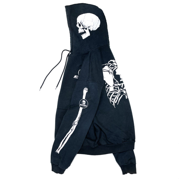 VINTAGE) 2000'S MADE IN CANADA SKULL SKATES ALL OVER PRINT ZIP UP