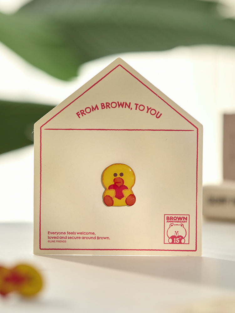 15周年ピンバッジ ブラウン – LINE FRIENDS SQUARE JAPAN OFFICIAL