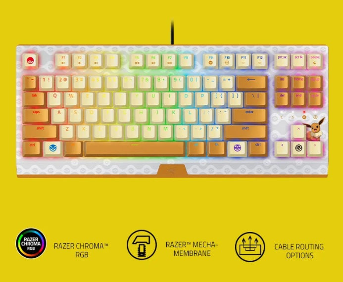 Razer BlackWisow V3 Tenkeyless Pokémon Edition Compact Mechanical