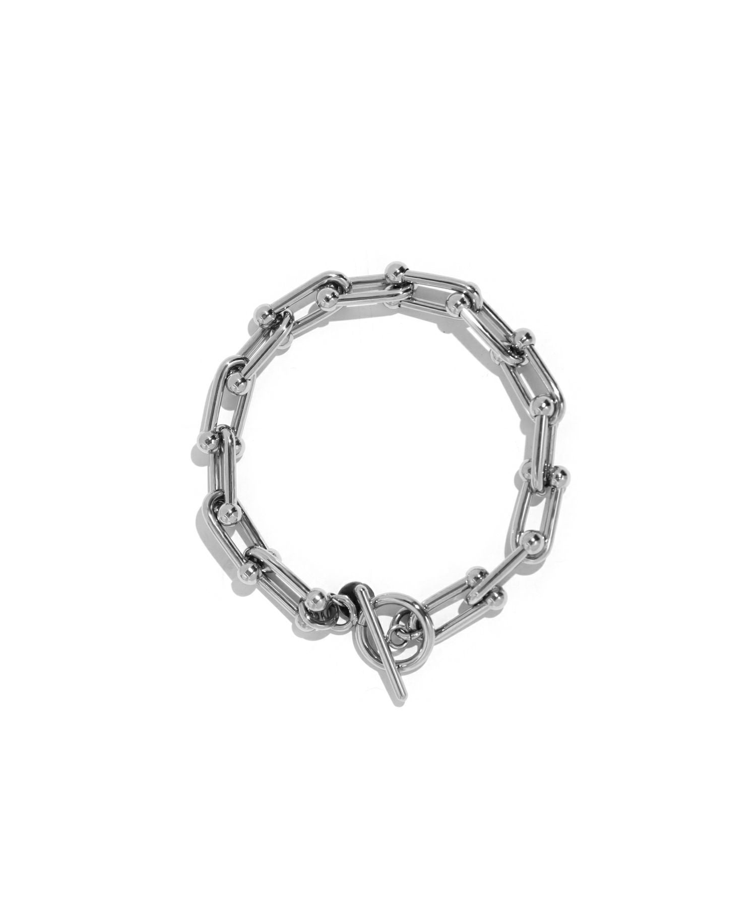Moment”リンクホースシューチェーンブレスレット/シルバー/サージカル