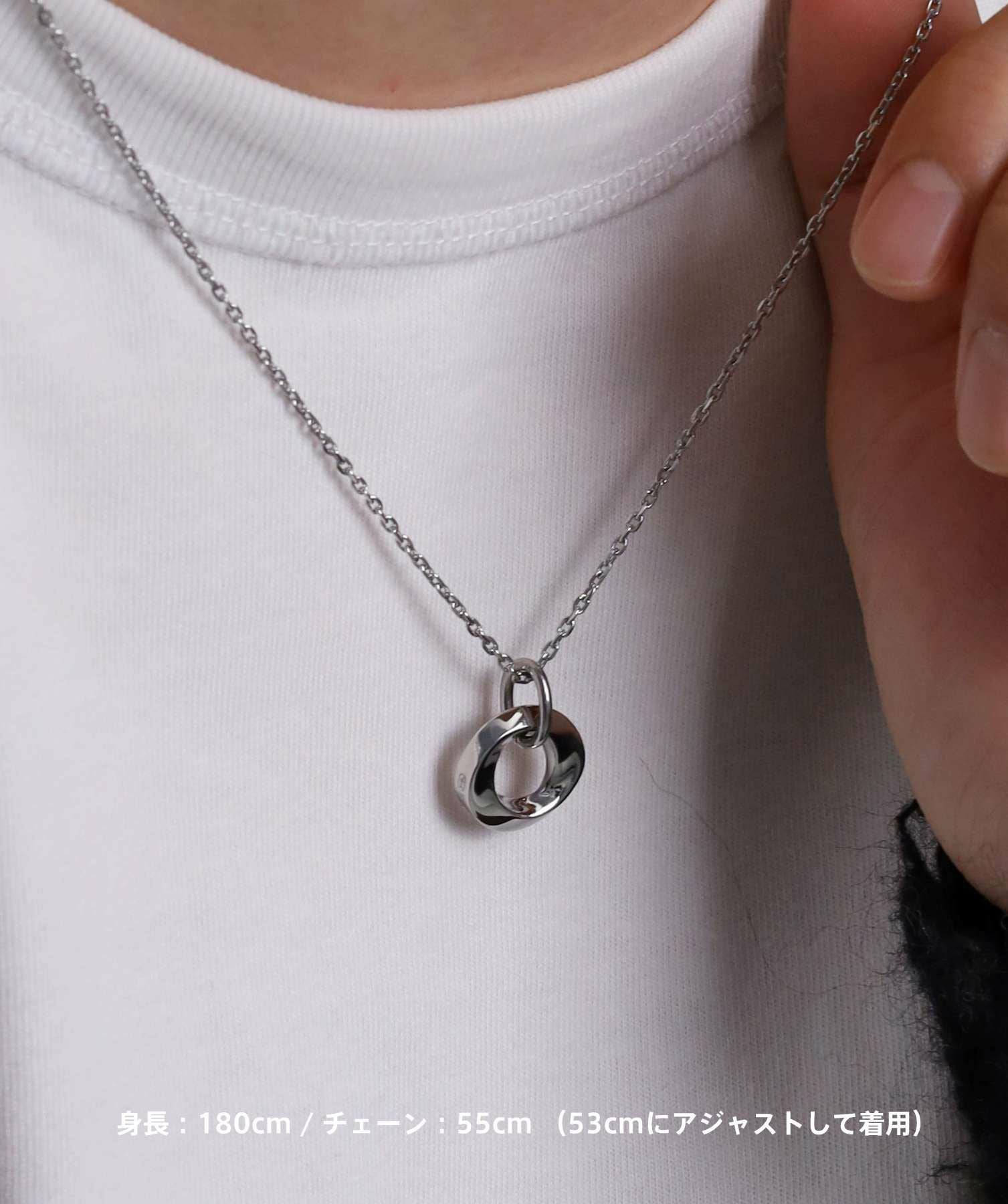 限定展開】“LH-1”ツイストリングペアネックレス/サージカルステンレス