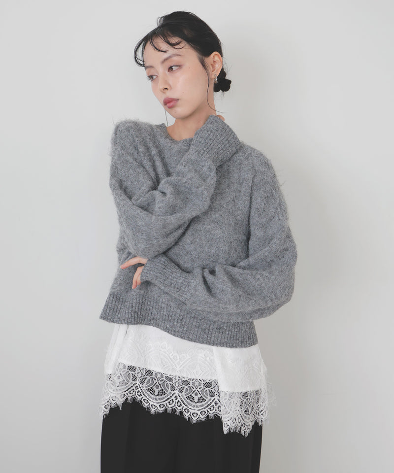 モヘアシャギーニットプルオーバー – LIAN