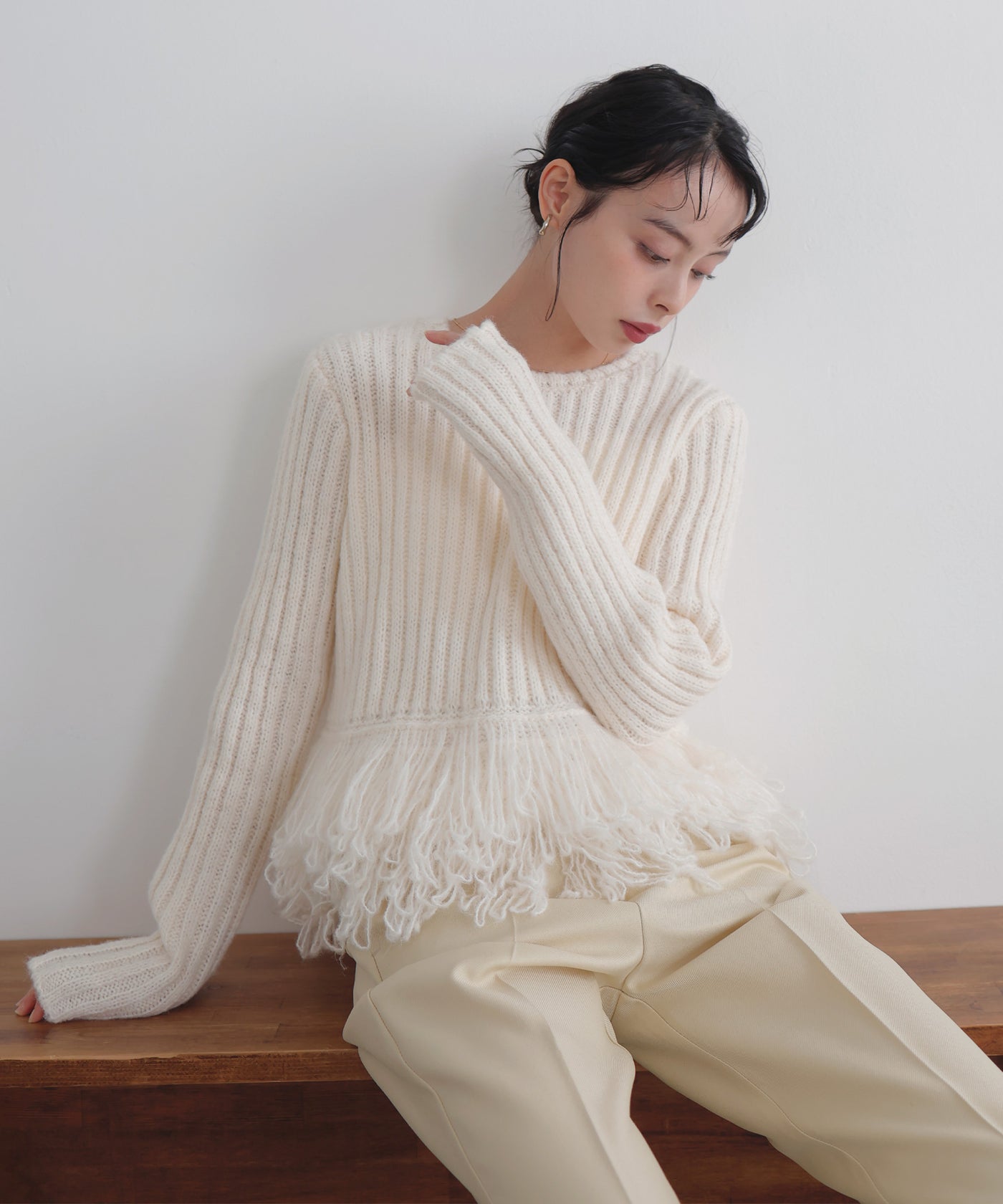 フリンジペプラムニット – LIAN