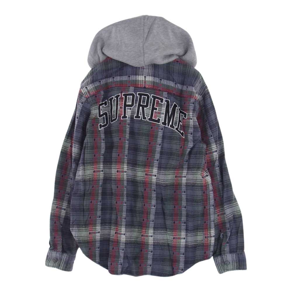 Supreme シュプリーム 18AW Hooded Jacguard Flannnel shirt