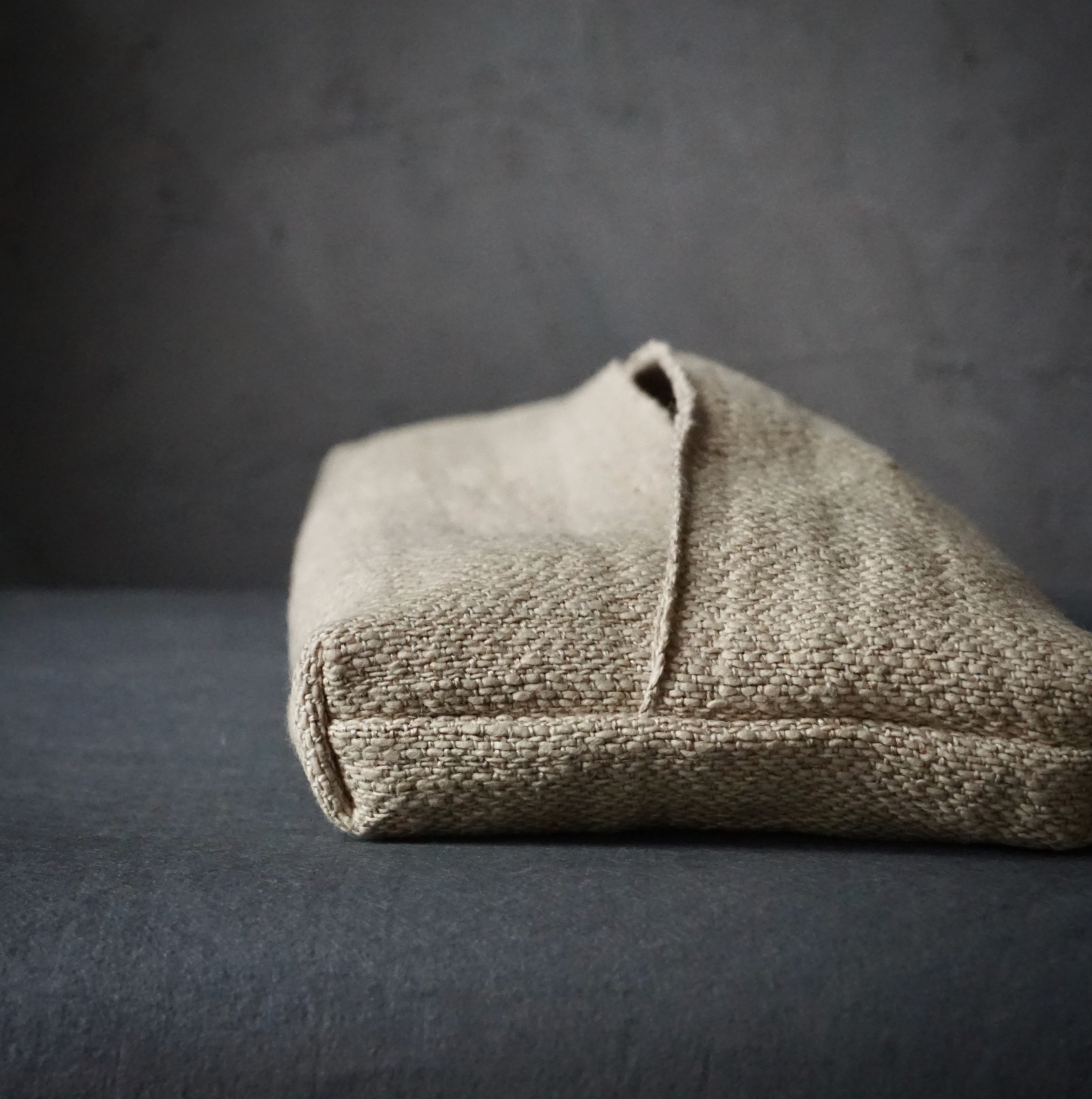 つちや織物所 】 土布・ティッシュケース（ベージュ） « gullam