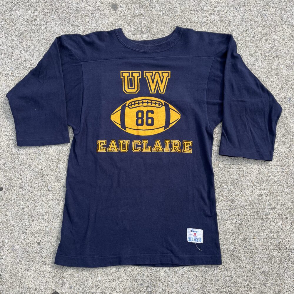 champion】80s フットボールTシャツ