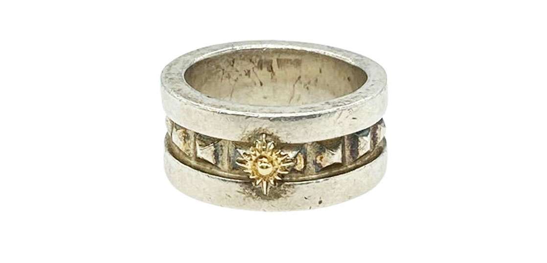 アリゾナフリーダム 08クリスマス限定 K18 太陽神付き シルバー リング