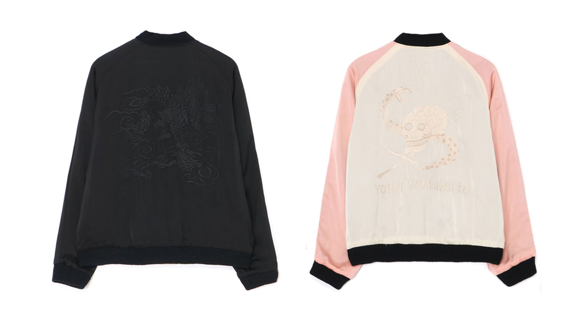 Y'sとテーラー東洋のコラボから、ブラック×ピンクのリバーシブル