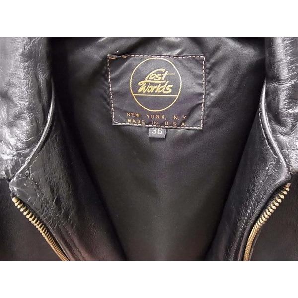 ロストワールド ホースハイド トラッカー レザー ジャケット 黒系 36