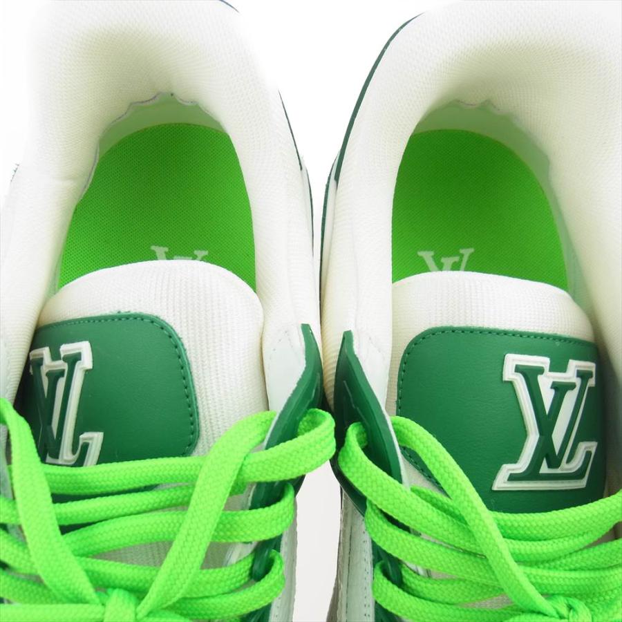 ルイヴィトン LV トレイナー ライン スニーカー ホワイト×グリーン