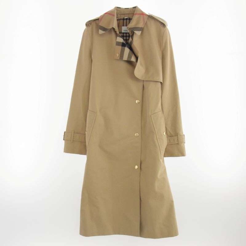 バーバリー 8060735 スナップボタン トレンチコート 裏地チェック柄