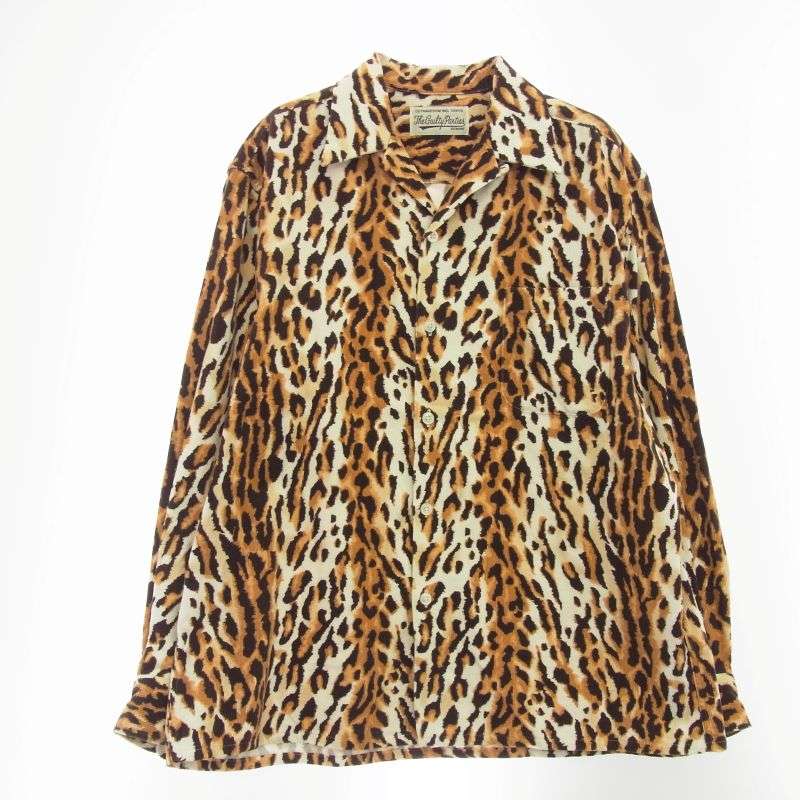 LEOPARD CORDUROY PRINTED SHIRT - www.awaestheticwear.com サブ