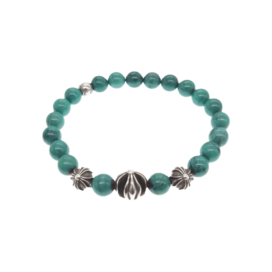 クロムハーツ（原本無） 8mm ターコイズ ビーズ クロスボール