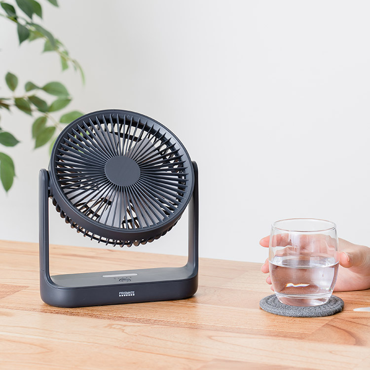 3WAYスリムデスクファン PR-F082 | PRISMATE(プリズメイト)