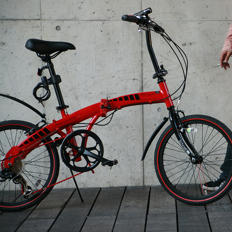 20インチ アルミ 折りたたみ自転車 7段変速 Schnell BA-10R | WACHSEN