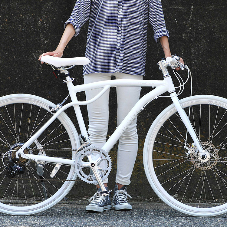 700Cアルミクロスバイク 14段変速 GLANZ BAC-700-WH BAC-700 | WACHSEN