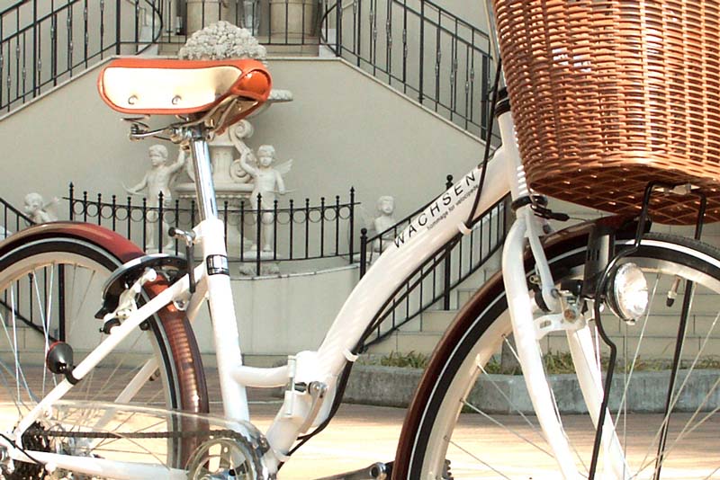 新品未使用品‼️Denver シティサイクル ホワイト 鍵付きバスケット付き