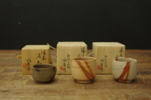 備前焼 酒呑 人間国宝（国指定重要無形文化財）金重陶陽 （金重晃介識