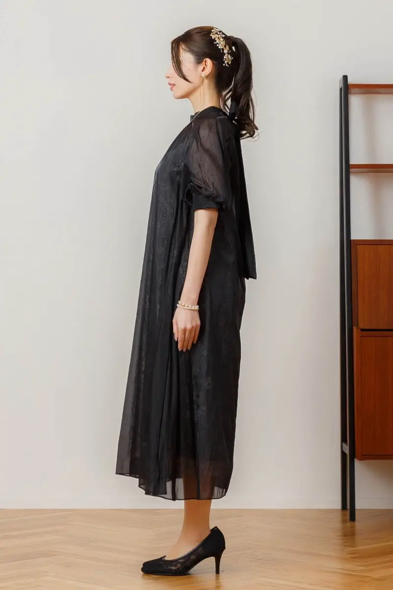 ブラックのシアーAラインドレス | Dorry doll | M～マタニティ