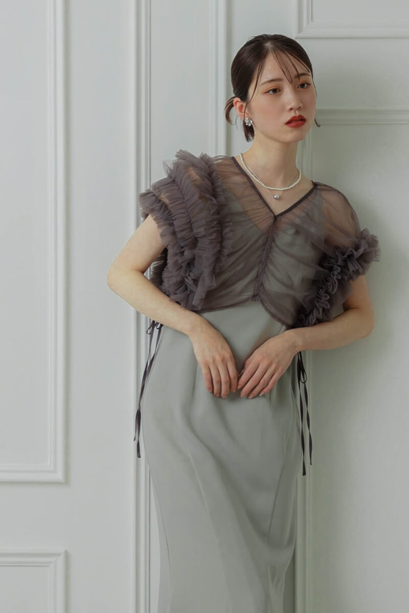 ミントのチュールトップスセットドレス | ANDRESD | M | 結婚式