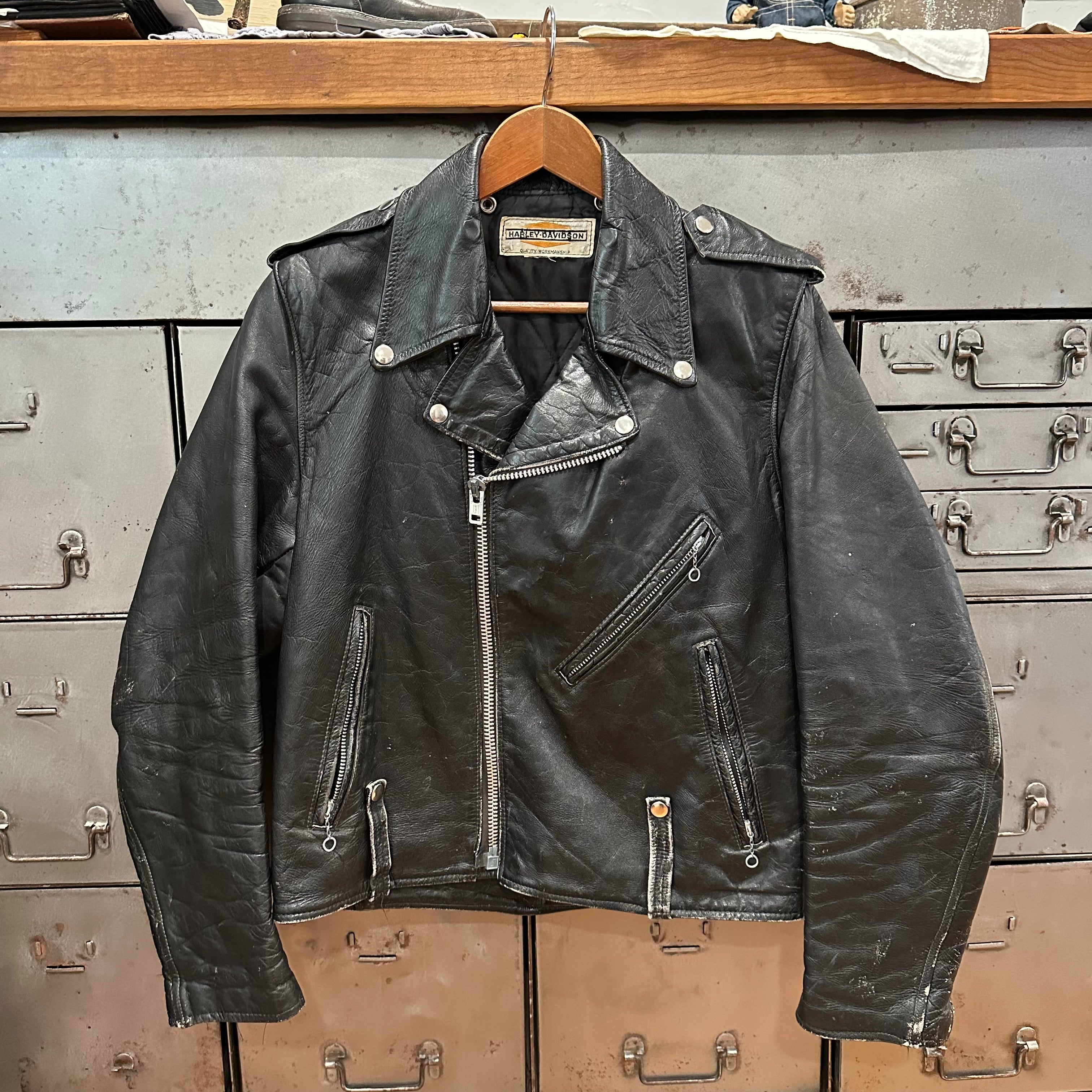1960's Harley Davidson Cycle Champ Leather Jacket Size 40 – Little