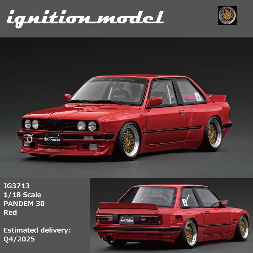 Ignition Model 1:18 PANDEM BMW E30 RED IG3713 – Little Luca's Toys