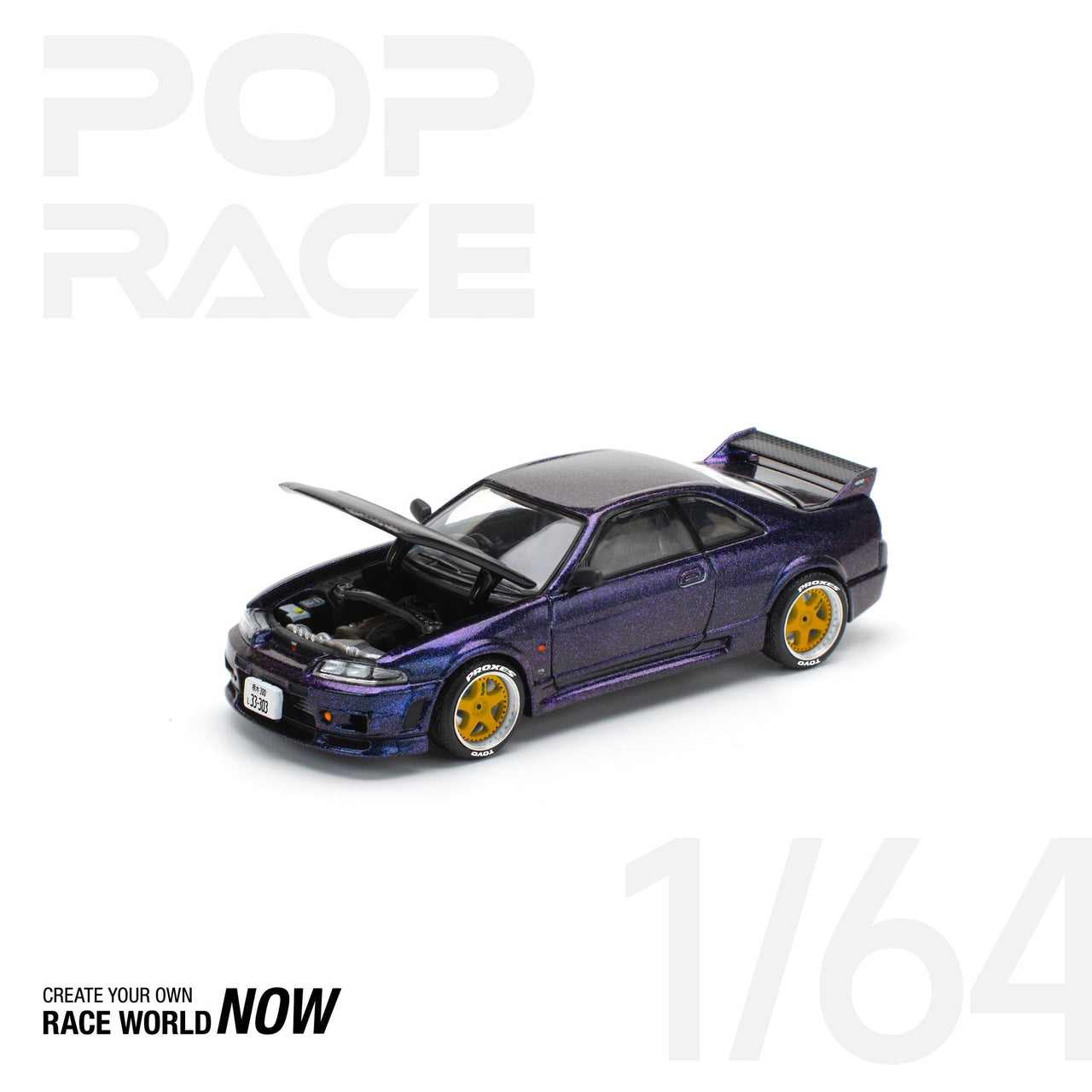 Pop Race 1:64 Nissan GT-R R33 NISMO - MIDNIGHT PURPLE – Little