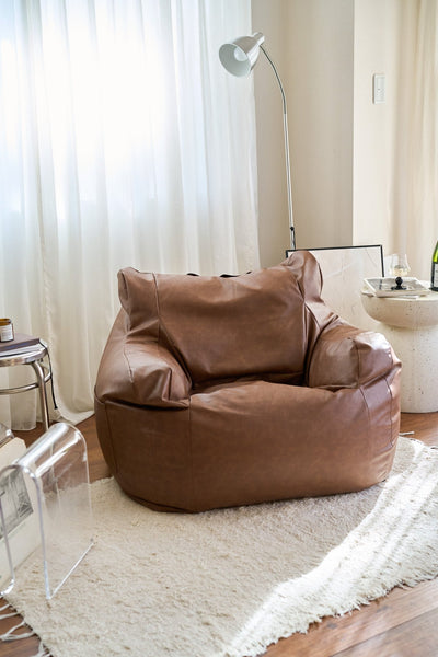 LOOSY 1人掛けビーズソファ Matte Brown｜1人用ソファ おしゃれ