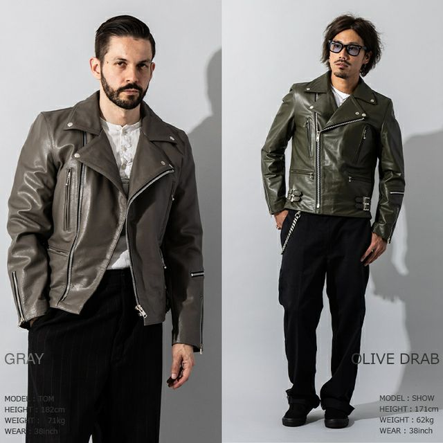 Liugoo Leathers 本革 UKダブルライダースジャケット 着脱ライナー付