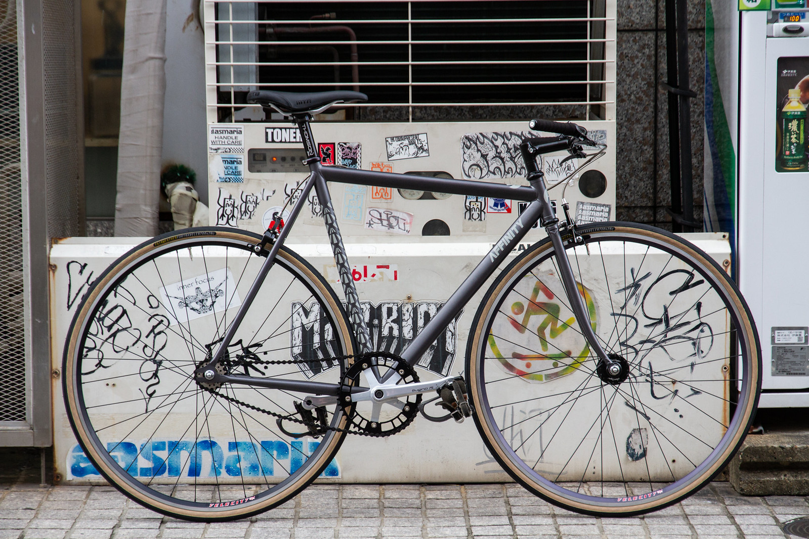 AFFINITY PRO TRACK CRANK＆CHAINRING着弾&バイクチェック！ - BLUE