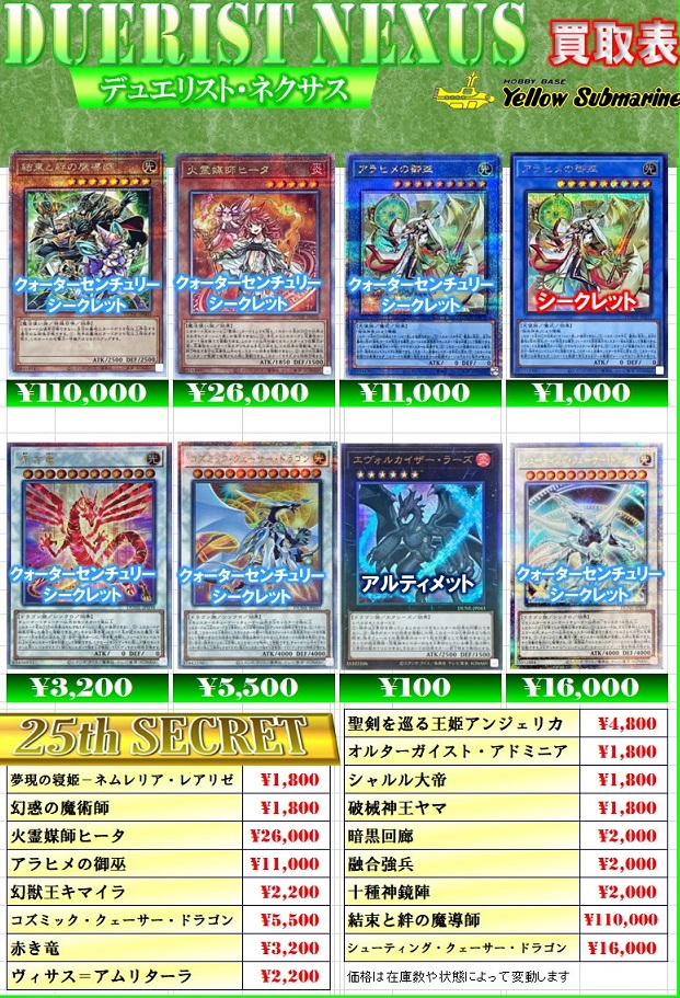 結束と絆の魔導師 発売5日目のメルカリ・買取相場【遊戯王 25周年記念